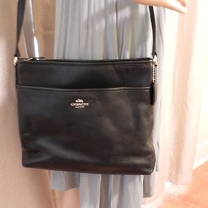Coach Black Leather Crossbody Bag
